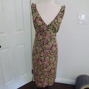 The Limited Dress Vintage Floral Print Sleeveless Midi Size 12